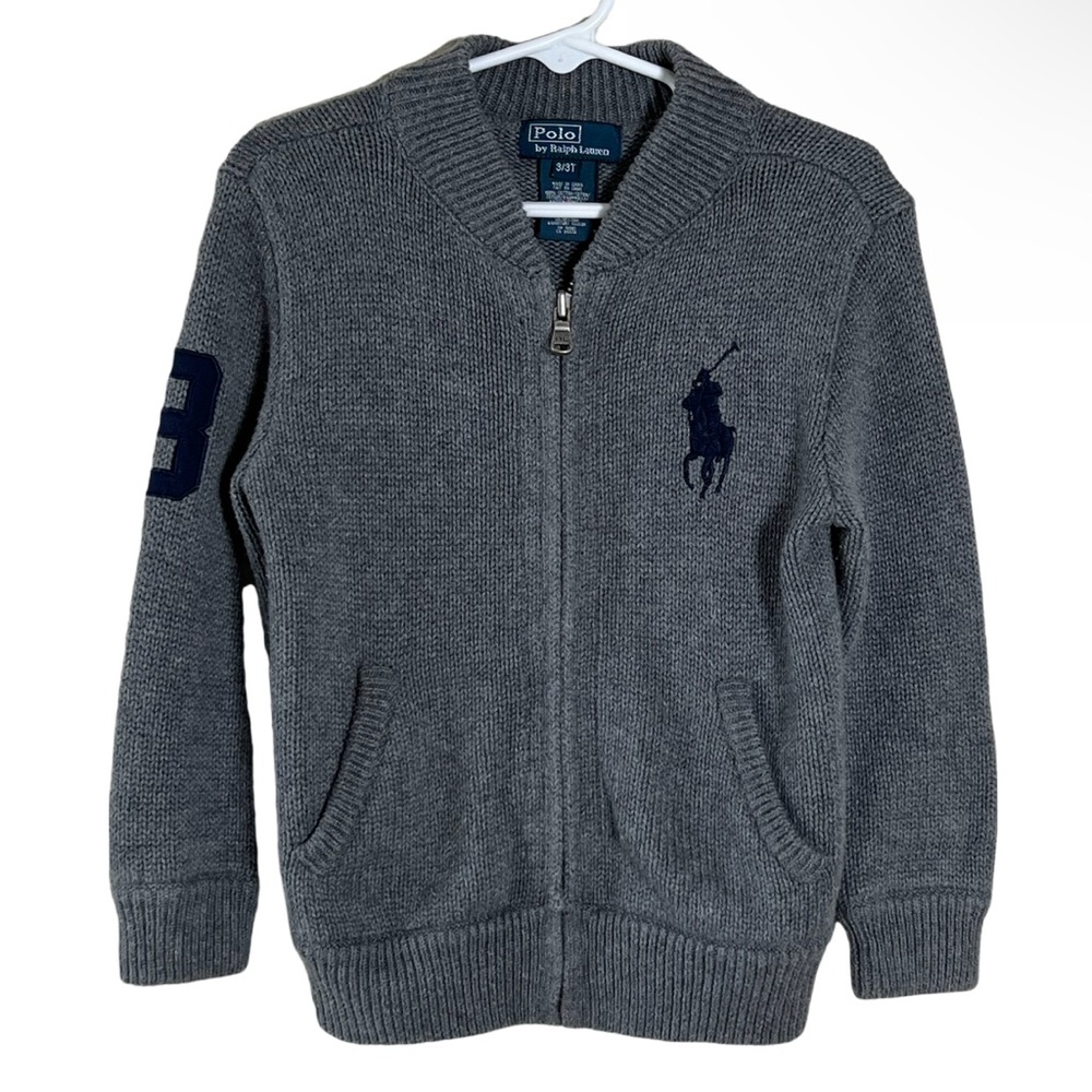 Polo Ralph Lauren Kids Gray Zip Up Sweater Size 3T
